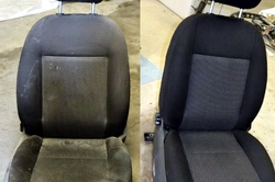 Кресло до и после химчистки