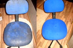 До и после химчистки офисных стульев